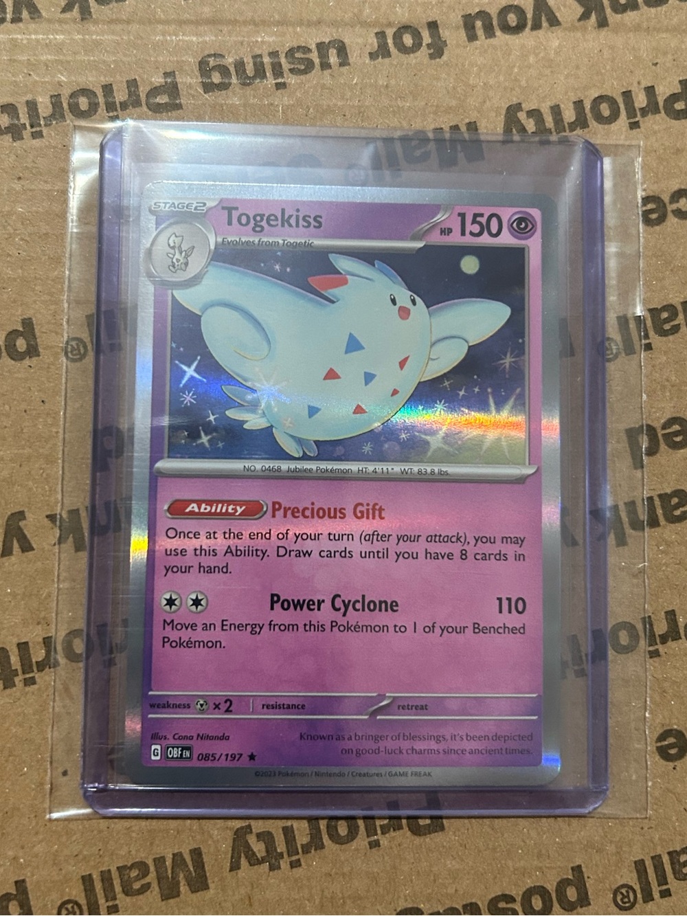 Holo Togekiss Card No. 085/197 ⭐️ ‘23 Pokemon TCG